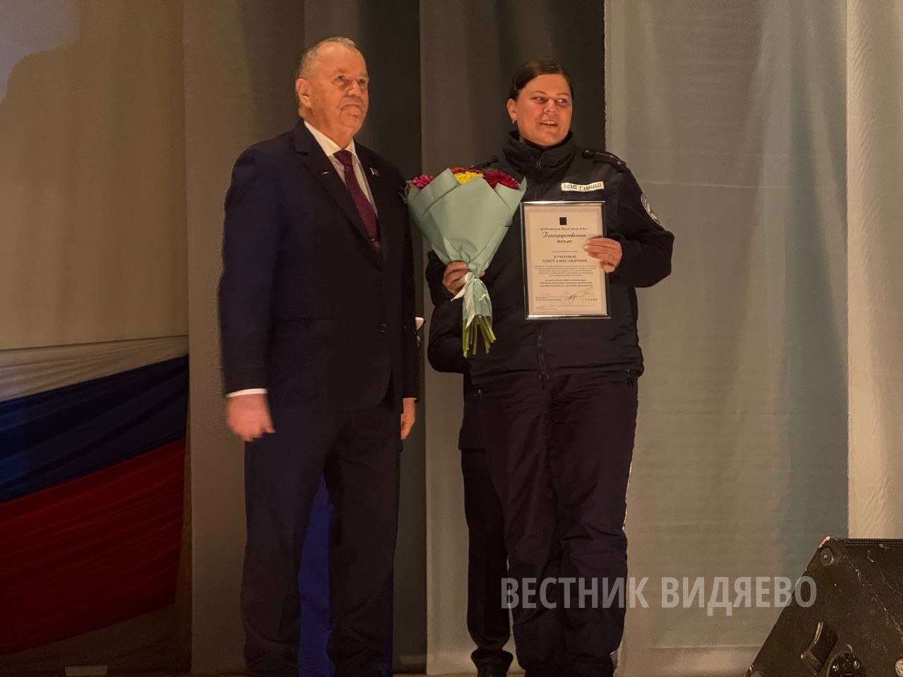 Сотрудники и ветераны органов внутренних дел Видяево принимали поздравления с профессиональным праздником